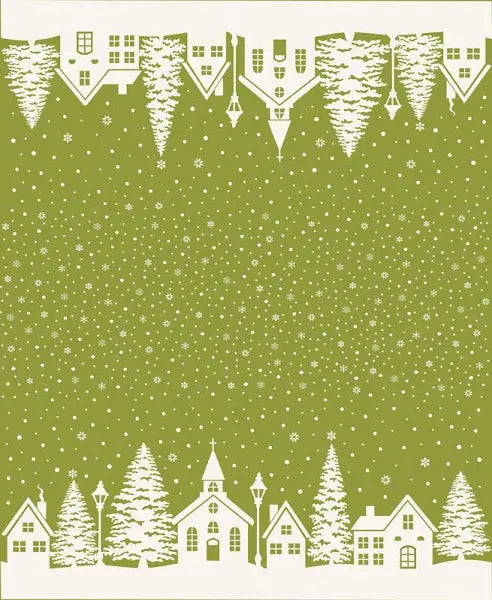 Buon Natale Pine Village Panel - 35407 16