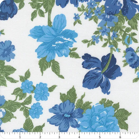 Blueprint White Multi Heirloom Yardage SKU# 55330-11