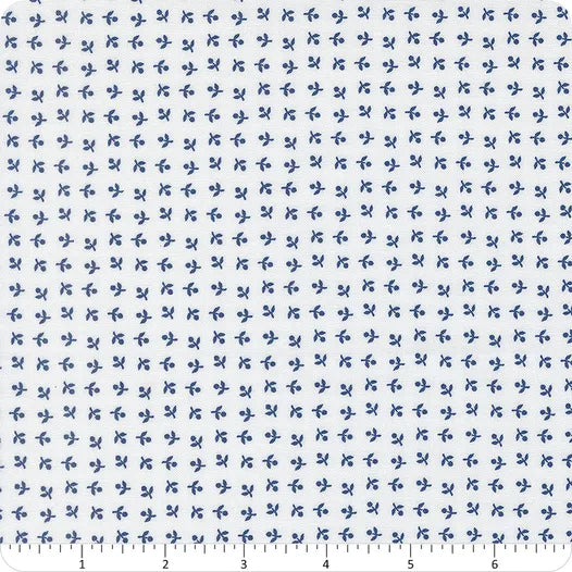 Blueprint White Navy Somerset Yardage SKU# 55336-26