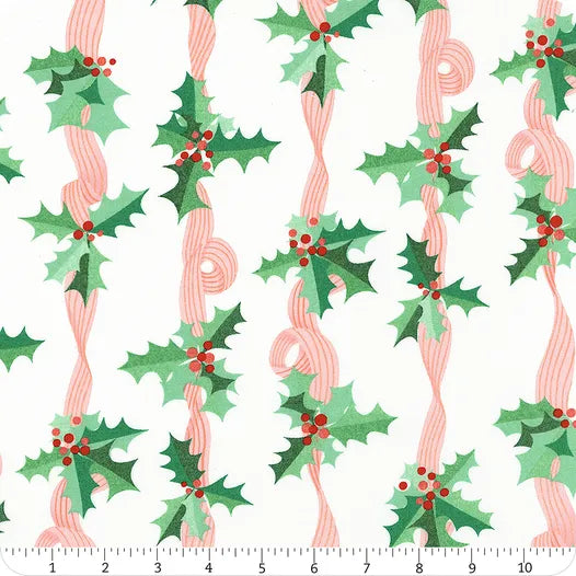 Tiny Christmas Snow Holly Yardage SKU# 37133-11