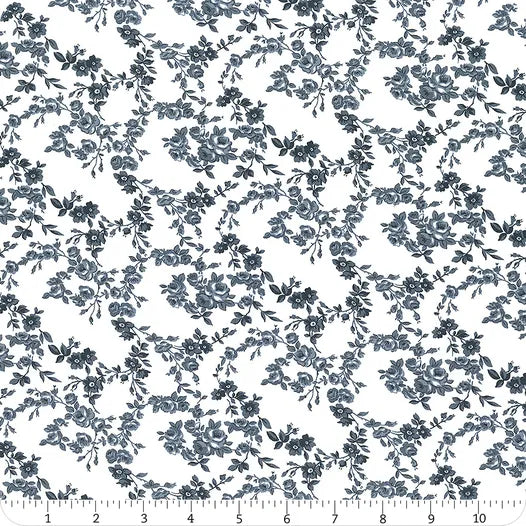 Nantucket Summer Cream and Navy Surfside Yardage SKU# 55263-23