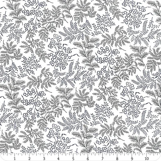 Nantucket Summer Cream and Navy Sconset Yardage SKU# 55261-21