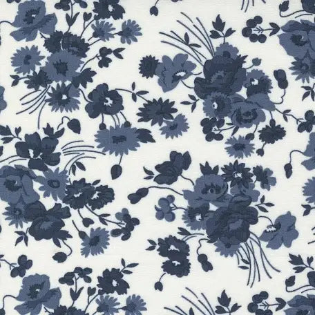 Nantucket Summer Cream and Navy 108 Wide Back Yardage SKU# 108034 21