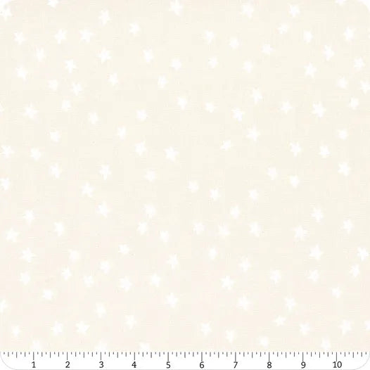 Starry White On Natural Yardage SKU# RS4109-65 by Ruby Star