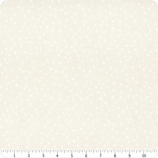 Starry White On Natural Mini Stars Yardage SKU# RS4110-65 by Ruby Star