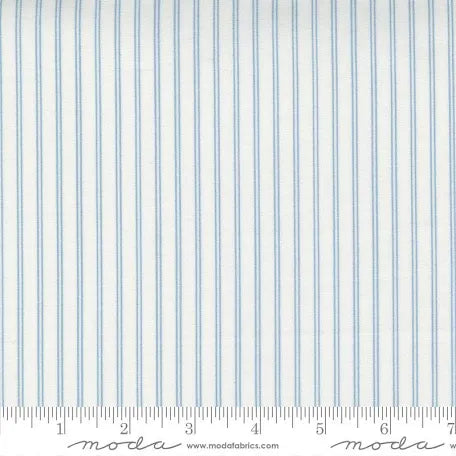 Nantucket Summer Cream and Lake Stripe Yardage SKU# 55267-24