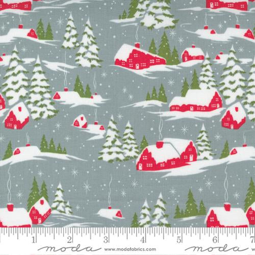 CLEARANCE - Merry Little Christmas Grey - Yardage 55240 17