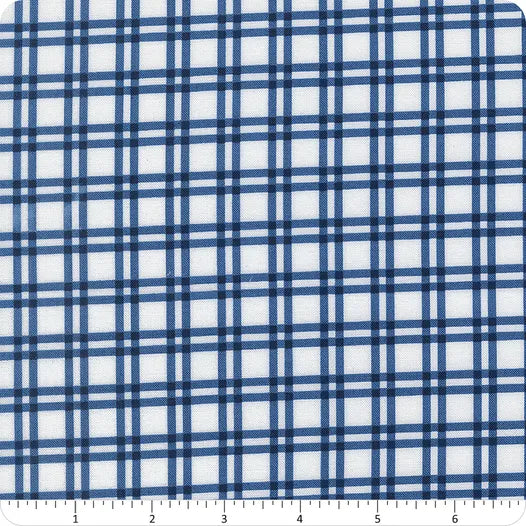 Blueprint White Navy Plaid Yardage SKU# 55332-26