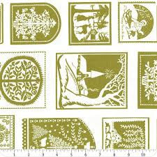 Buon Natale Pine on Snowflake Christmas Cards Quilt Panel SKU# 35408-26 Yardage