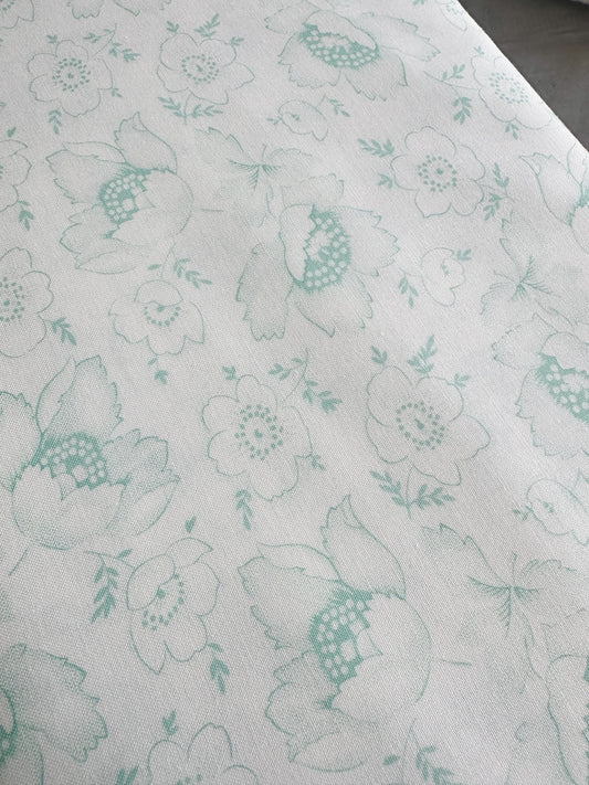 Linen Cupboard Aqua Floral Backing