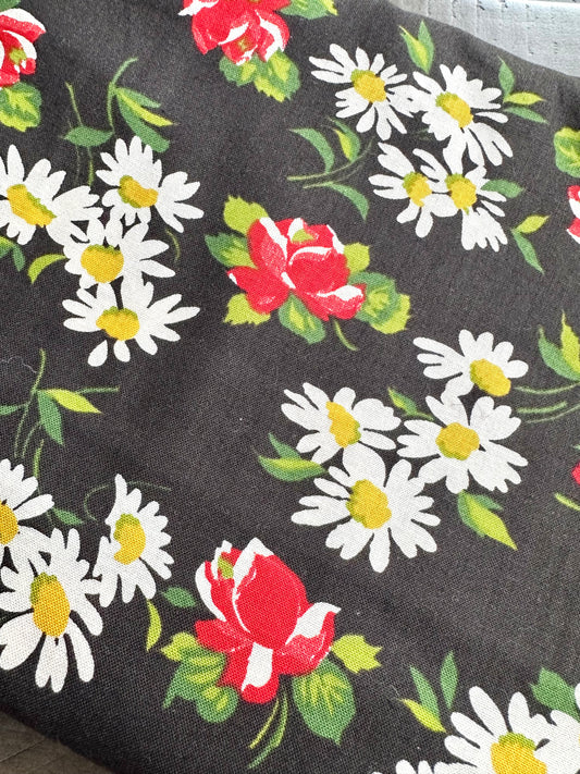 CLEARANCE - Black Floral Backing