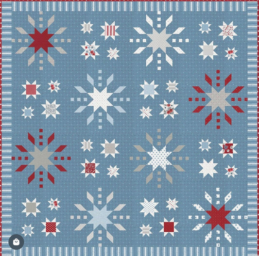 Grand Finale Quilt Kit- Blue Version - Old Glory by Lella Boutique