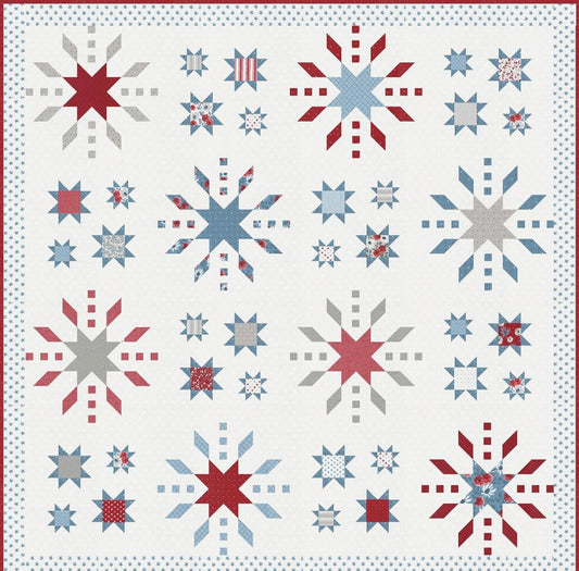 Grand Finale Quilt Kit- White Version - Old Glory by Lella Boutique