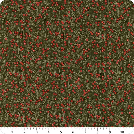 Berry & Pine Evergreen Pine Needles Yardage SKU# 5243-13