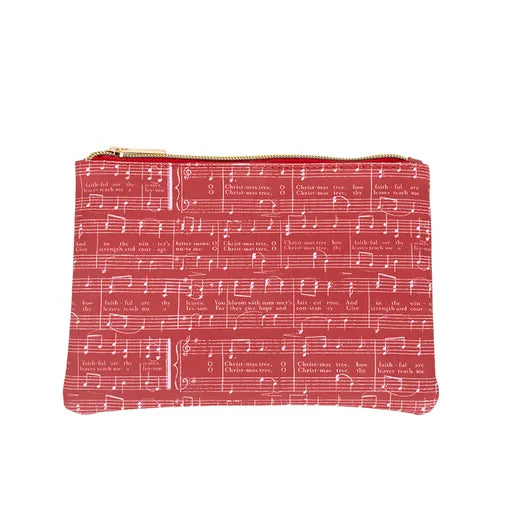 Berry and Pine Red Sheet Music Glam Bag by Lella Boutique Notions