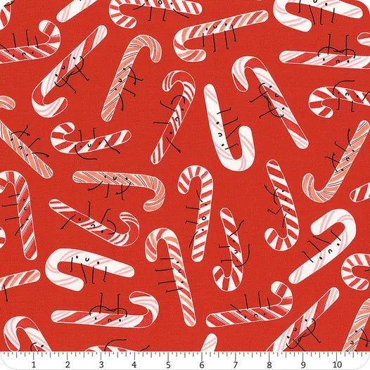 Tiny Christmas Christmas Red Candy Cane Yardage SKU# 37134-12