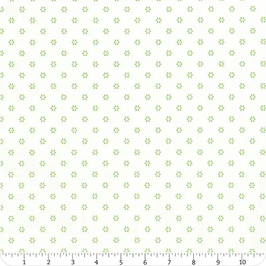 Summertime Green on Cream Sunshine Yardage SKU# 55322-27