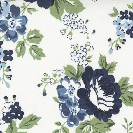 End of Bolt - 1 3/8 yard Wide Backing 108 - Dwell Cream Floral