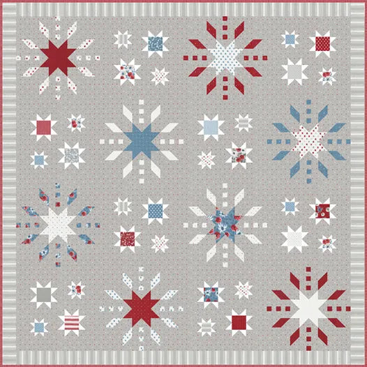 Grand Finale Quilt Kit- Grey Version - Old Glory by Lella Boutique