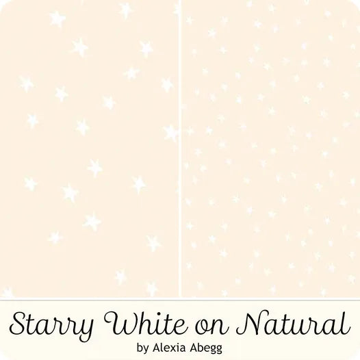 New White on Natural Starry Charm Pack Alexia Abegg for Ruby Star Society