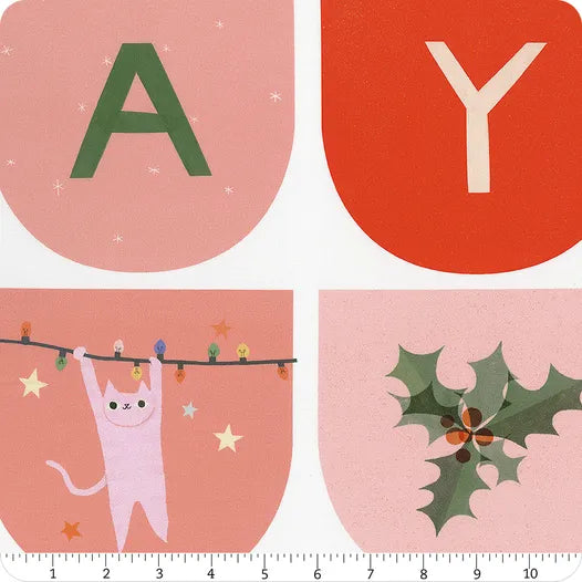 Tiny Christmas Snow Garland Project Panel SKU# 37138-11 Yardage