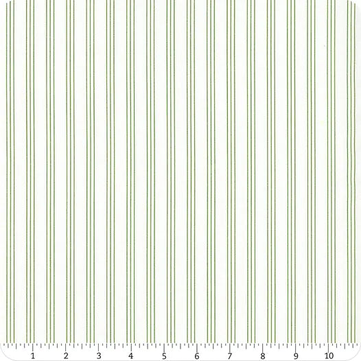 Lighthearted Green on Cream Stripe Yardage 55296-22