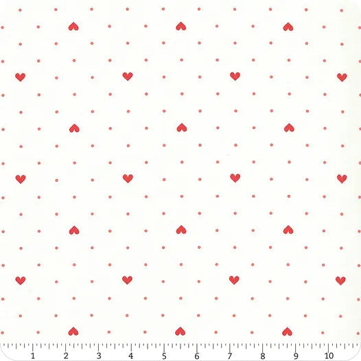 Swoon Wide Cream Hearts backing kit Lighthearted