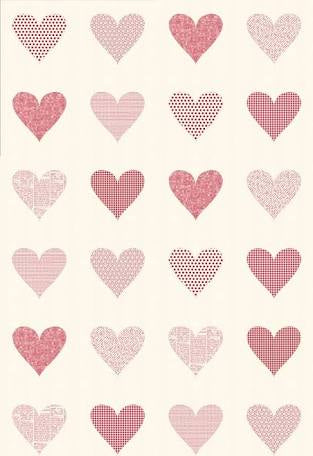 CLEARANCE - Valentine Flirt Heart Quilt Panel- Notions