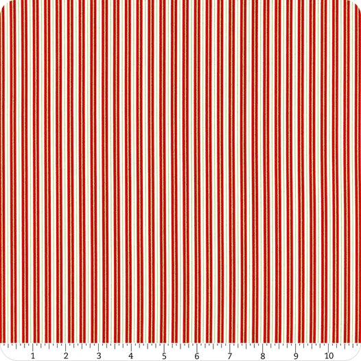 Christmas CLEARANCE - Holly Jolly Snow & Multicolored Candy Strip Yardage SKU# 31186-12